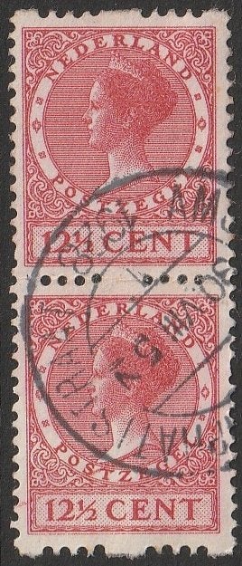 Roltanding, NVPH R11 verticaal paartje, gestempeld, Postzegels en Munten, Verzenden, T/m 1940, Gestempeld