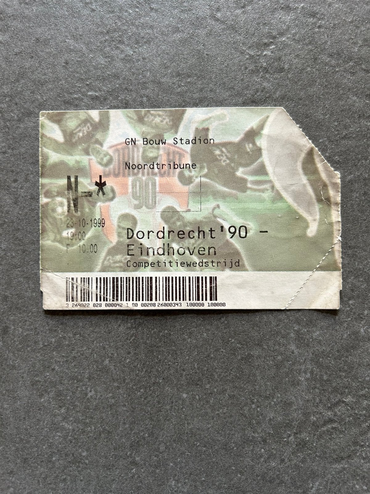 Dordrecht’90 - Eindhoven ticket, Ophalen of Verzenden, Gebruikt, Overige binnenlandse clubs, Overige typen