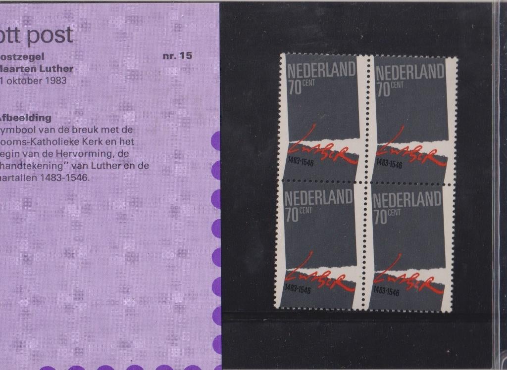 Nederland 83 015 Presentatiemapje Maarten Luther Herdenking, Postzegels en Munten, Verzenden, Postfris, Overige thema's