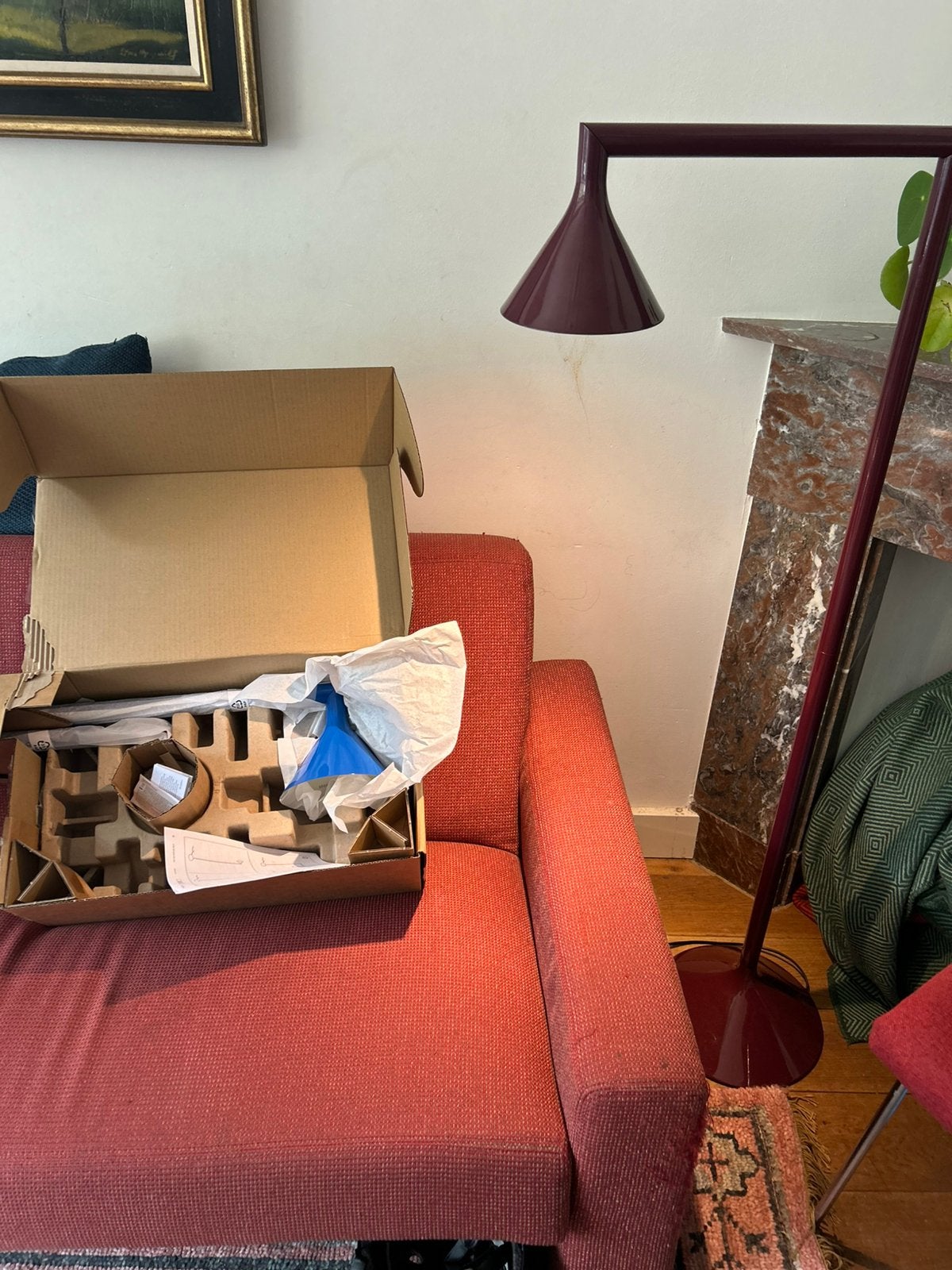 Ikea PS Collectie blauwe staande up lamp Alexander Pott, Ophalen, Nieuw, Metaal, 150 tot 200 cm