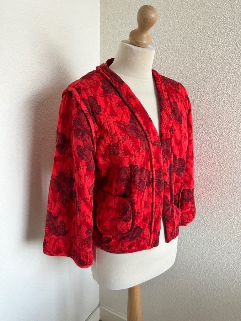 King Louie maat 42 Kimono jacket quilted rood 3165, Maat 42/44 (L), Ophalen of Verzenden, Zo goed als nieuw, King Louie