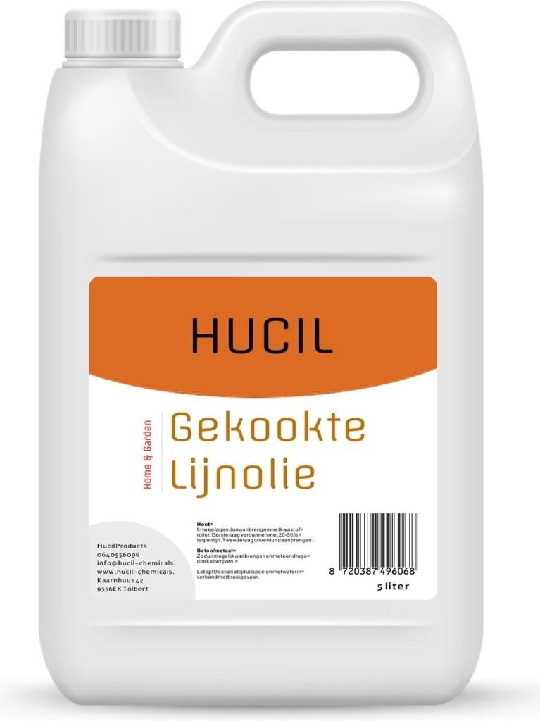 gekookte lijnolie 5 liter  Boiled linseedoil meubelolie teak, Ophalen, Wit