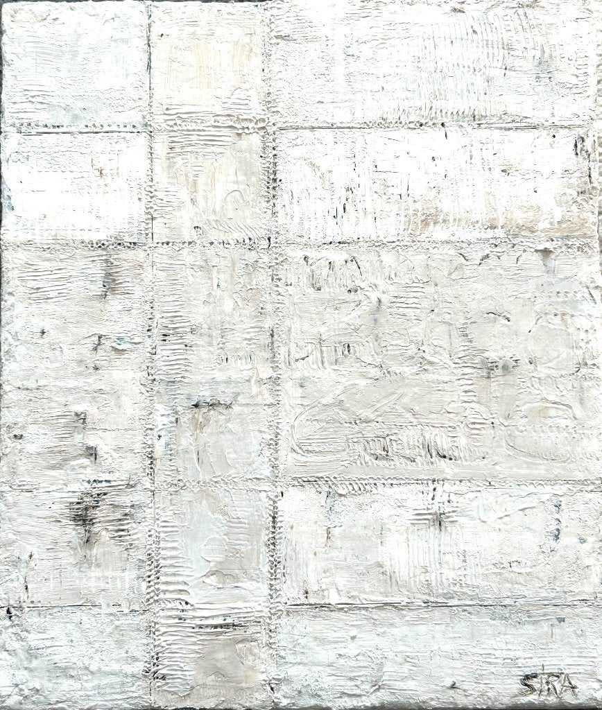 White night, op hout, 20x17 cm, Abstract, Acrylverf, Hout, Verzenden