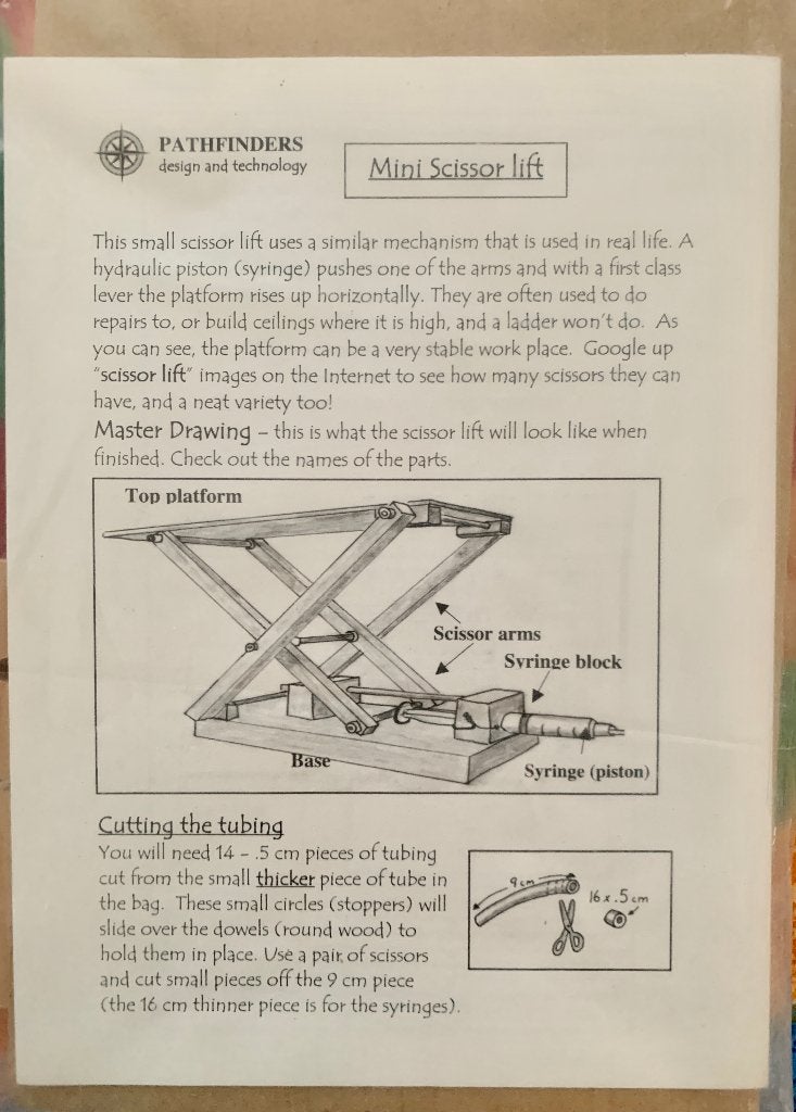 Pathfinders Mini scissor lift bouwset NIEUW in verpakking, Ophalen of Verzenden, Nieuw