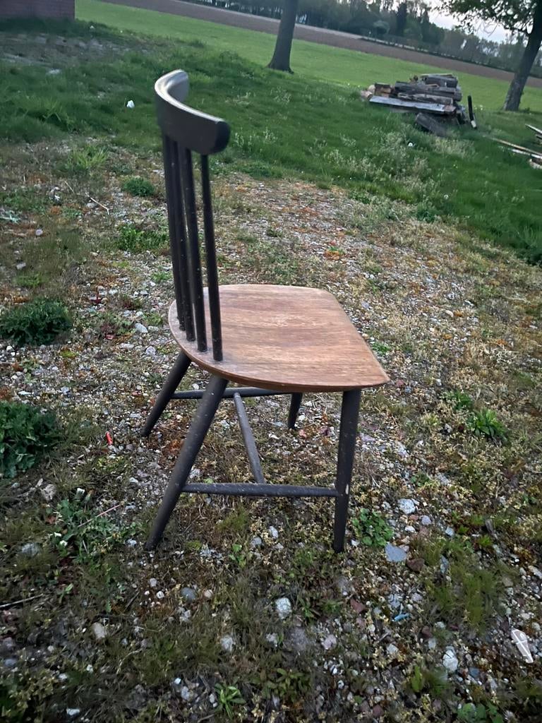 8 Houten caféstoelen, Ophalen, Gebruikt, Bruin, Vijf, Zes of meer stoelen