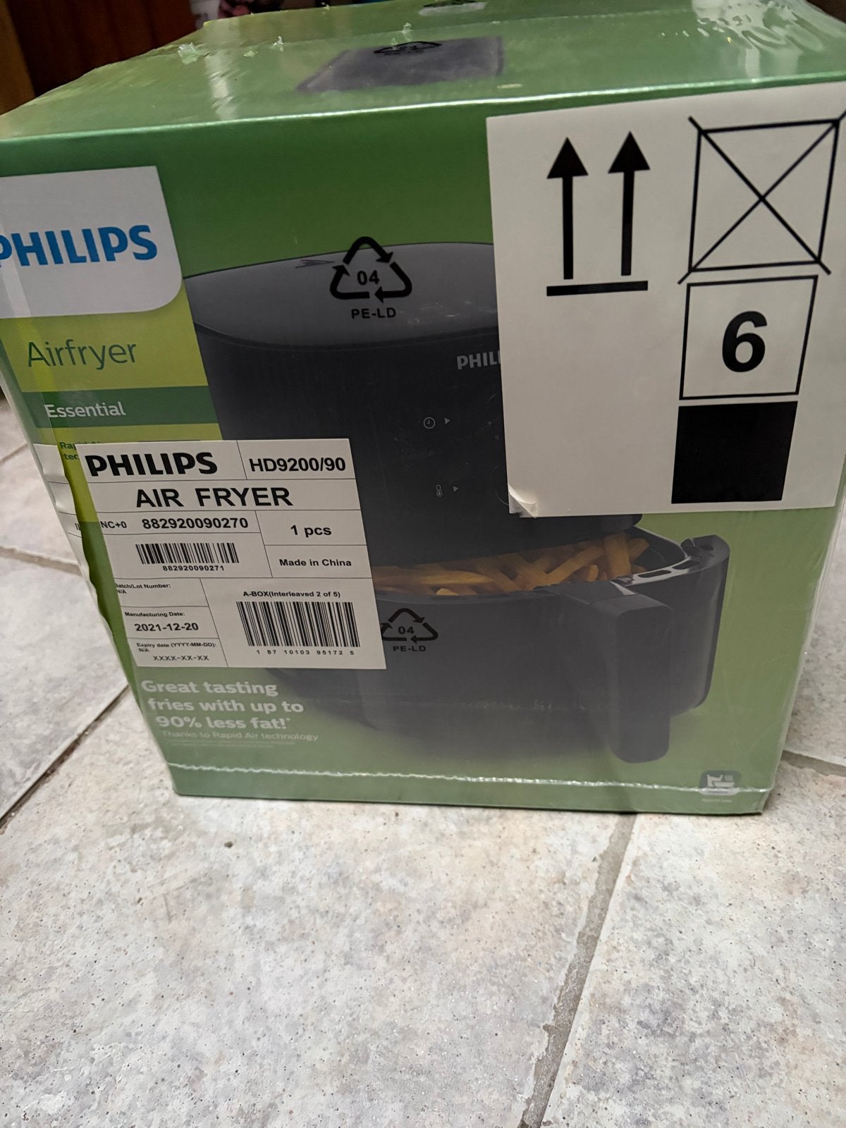 Philips Airfryer Essential HD9200/90 - Nieuw in doos, Ophalen of Verzenden, Nieuw, Airfryer, 750 t/m 999 gram