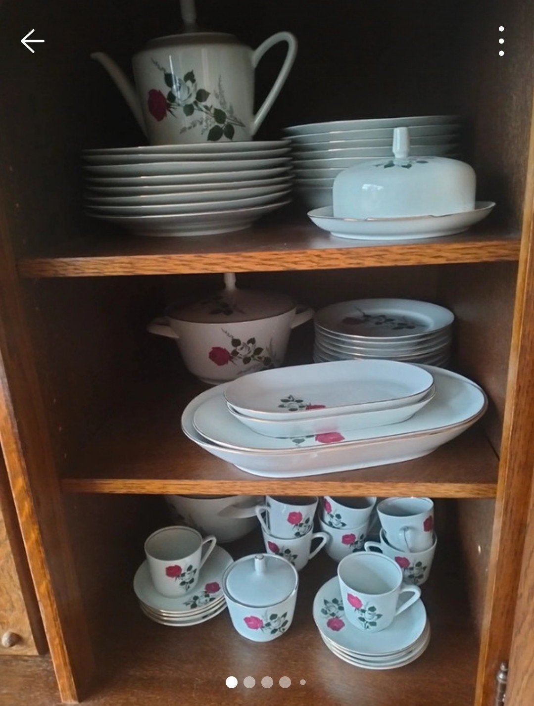 Retro Kahla Könitz servies met rozenmotief, Gebruikt, Overige merken, Verzenden, Vintage