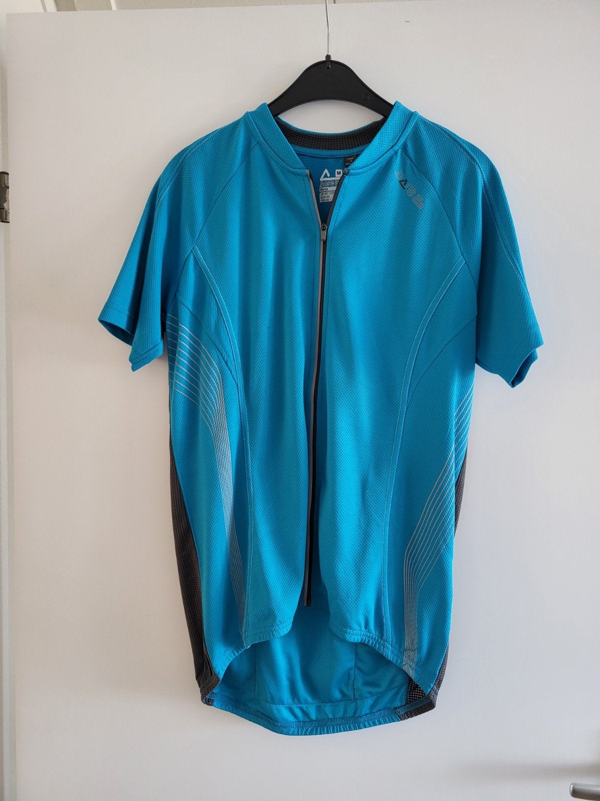 ADIDAS Fietsjersey Maat M - Blauw met grijze accenten, Ophalen of Verzenden, Zo goed als nieuw, ADIDAS, Hardlopen of Fietsen