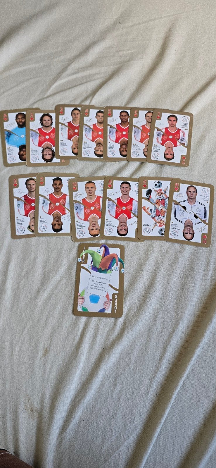 Ajax Voetbal Speelkaarten - Spelers en trainer 2013, Verzamelen, Ophalen of Verzenden, Zo goed als nieuw, Ajax, Spel