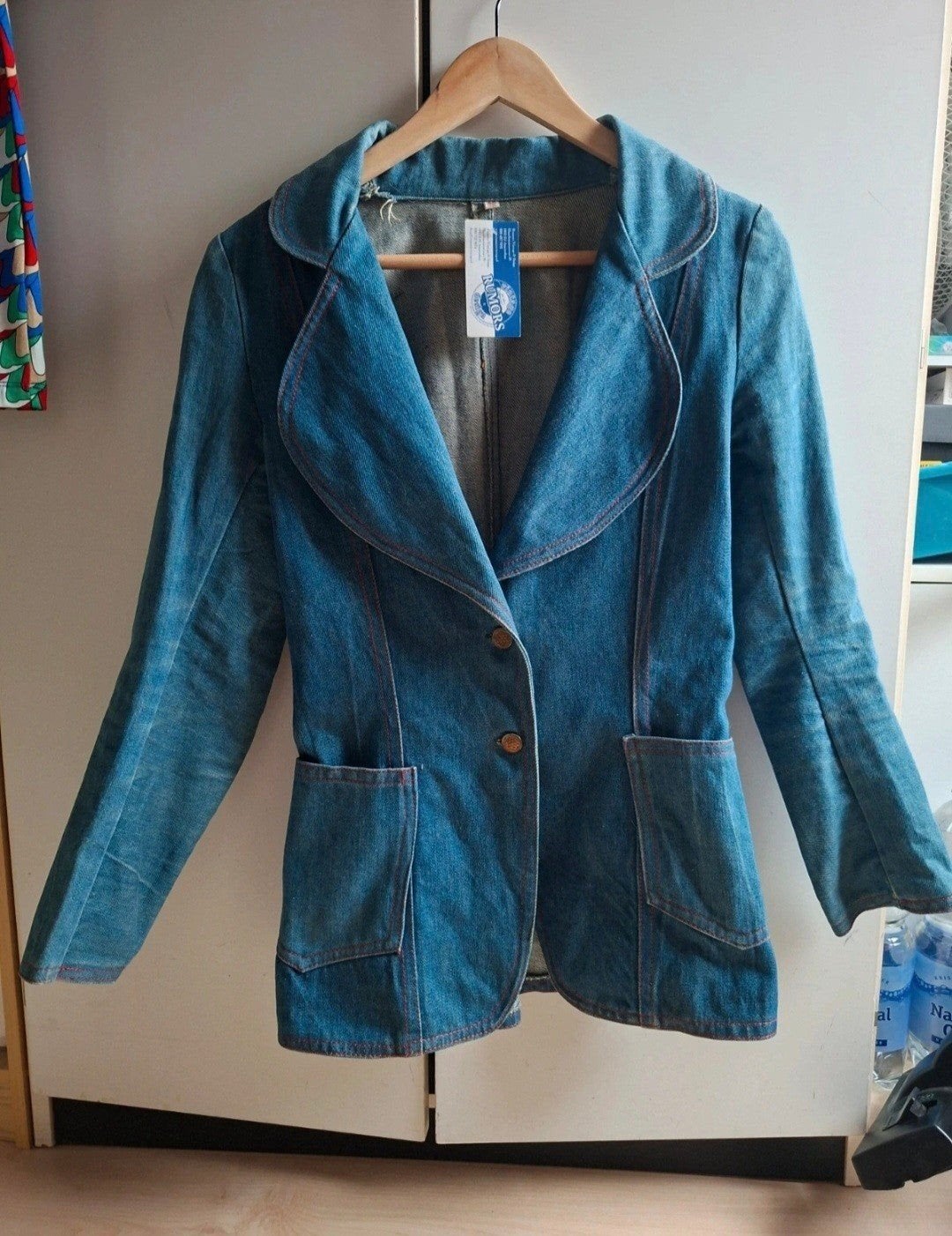 90s Denim Jacket Original NIEUW, Maat 38/40 (M), Blauw, Nieuw, Ophalen of Verzenden