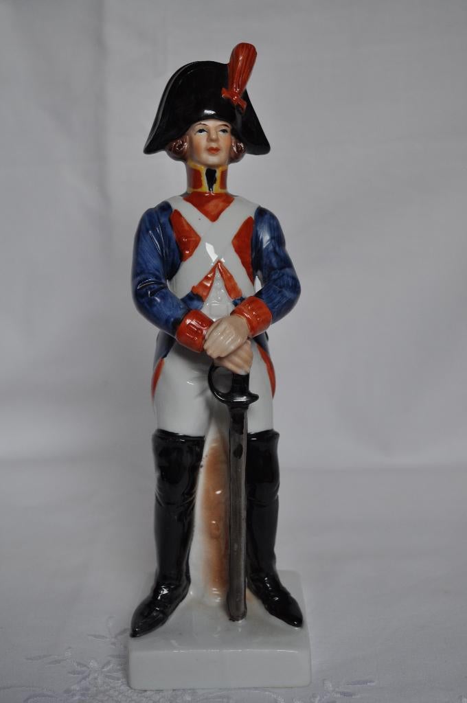Oud Beeldje Soldaat Cavalerie 22 cm, Ophalen of Verzenden