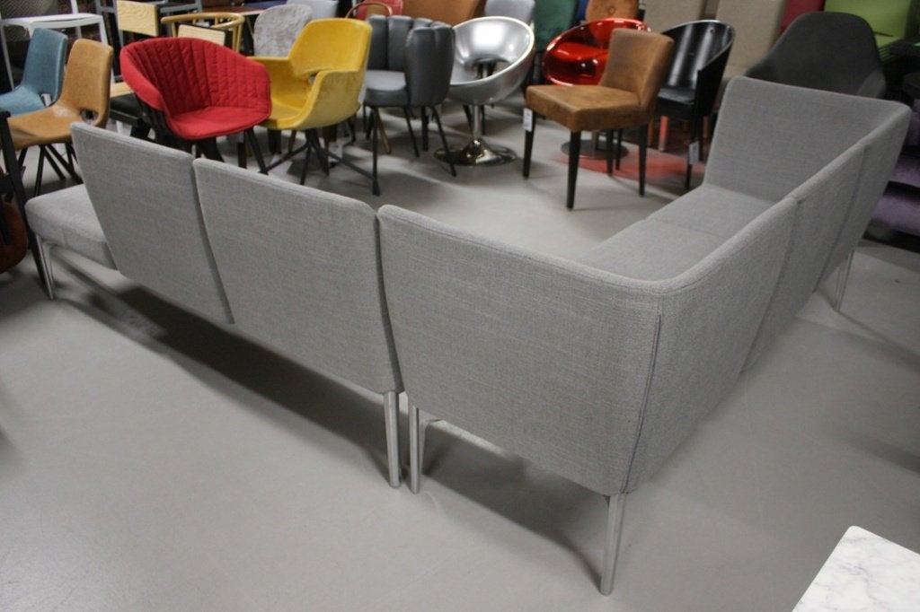 Luxe bank hoekbank Social Pedrali design grijs wachtruimte, Ophalen, Modern design, Minder dan 75 cm, Hoekbank