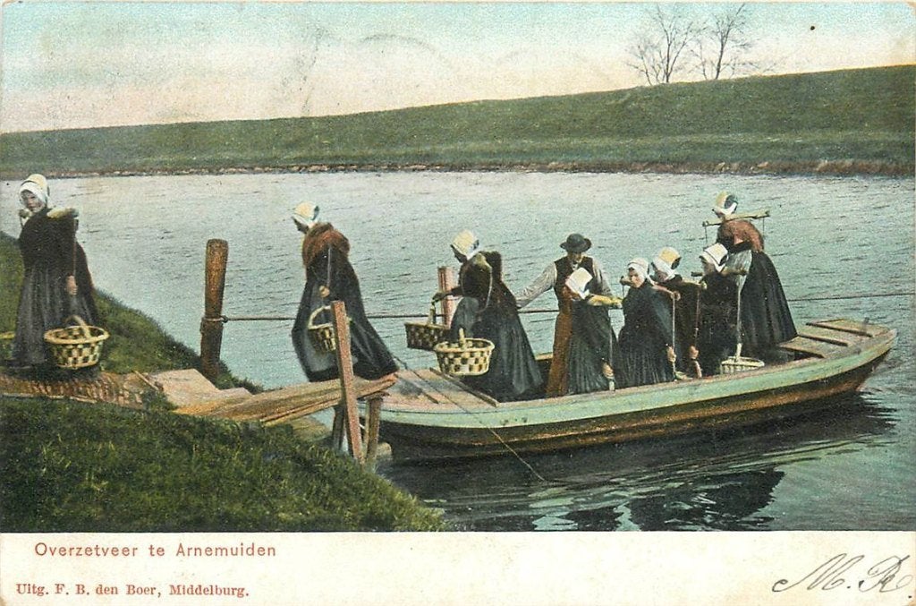 701-097-021 Arnemuiden Overzetveer, Verzamelen, Ophalen of Verzenden, Voor 1920, Zeeland