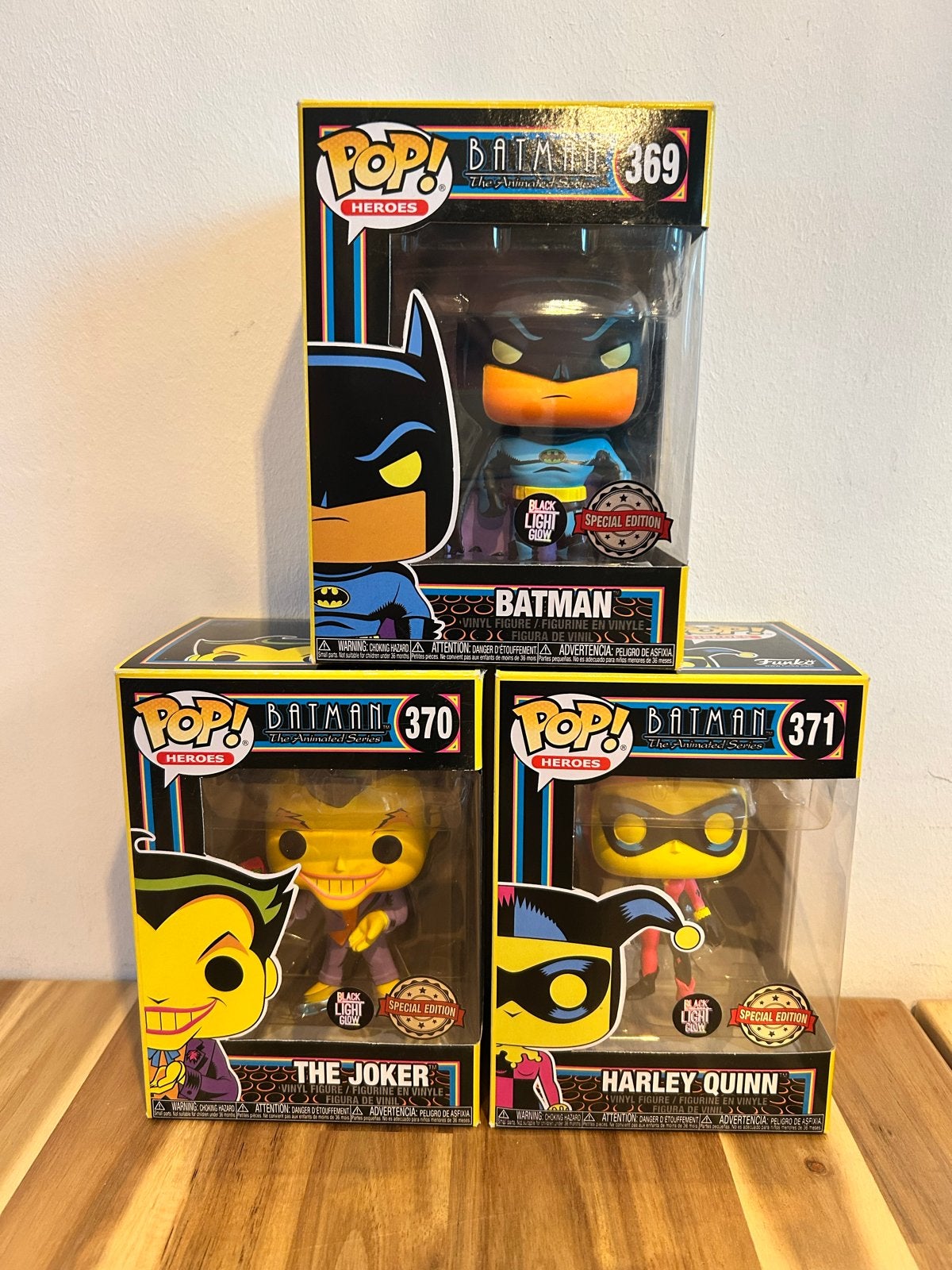 Funko Pop! Batman The Animated Series Black Light Set, Ophalen of Verzenden, Zo goed als nieuw