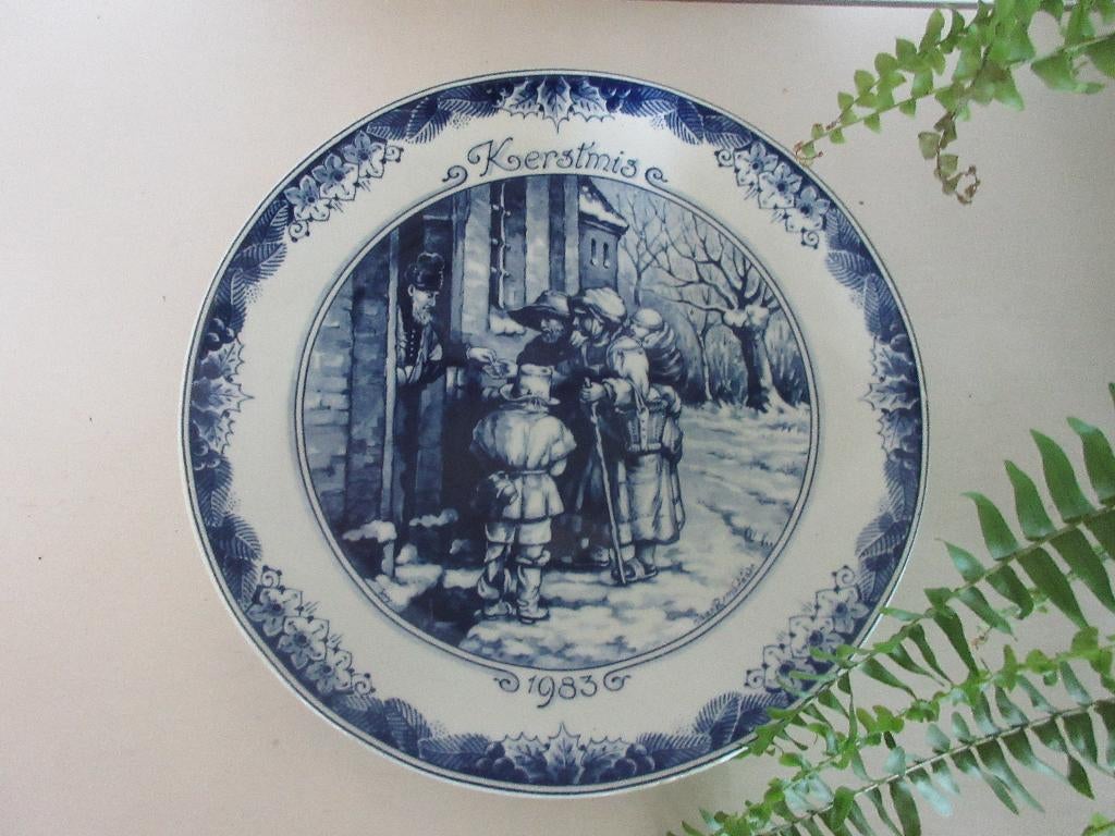 Wandbord Delfts Kerstmis 1983 naar Rembrandt van Rijn, Antiek en Kunst, Ophalen of Verzenden