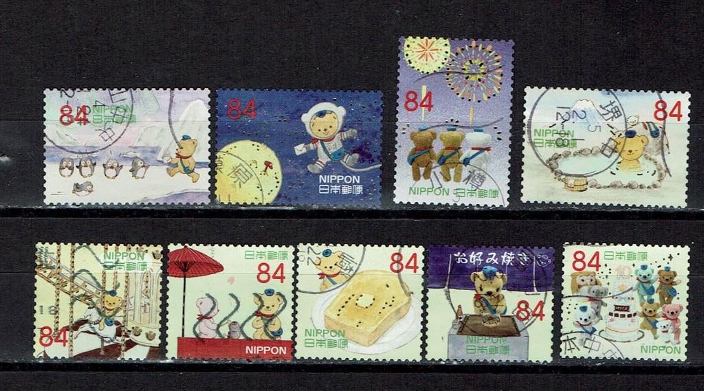 postzegels Japan Posukuma en vrienden  (2022), Ophalen of Verzenden, Gestempeld, Oost-Azië