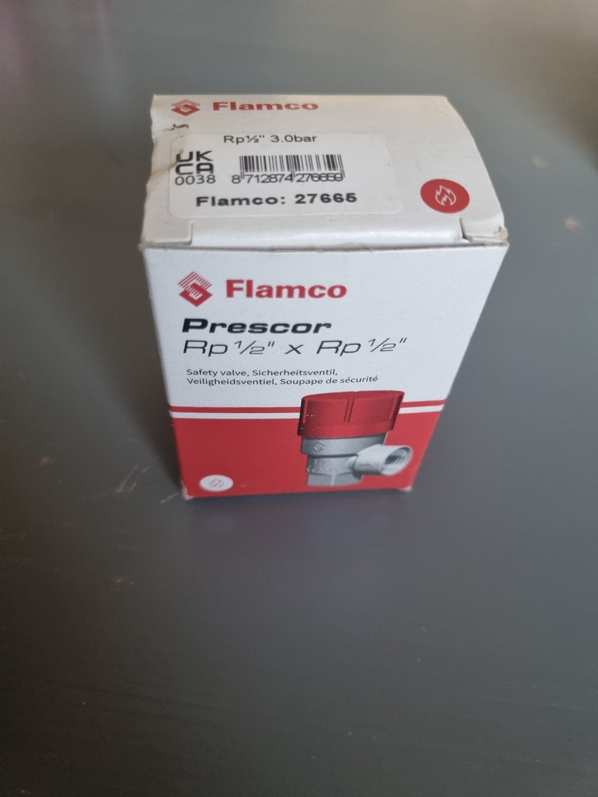 Flamco Prescor Veiligheidsventiel Rp 1/2" x Rp 1/2" 3 bar, Ophalen of Verzenden, Nieuw, Overige typen