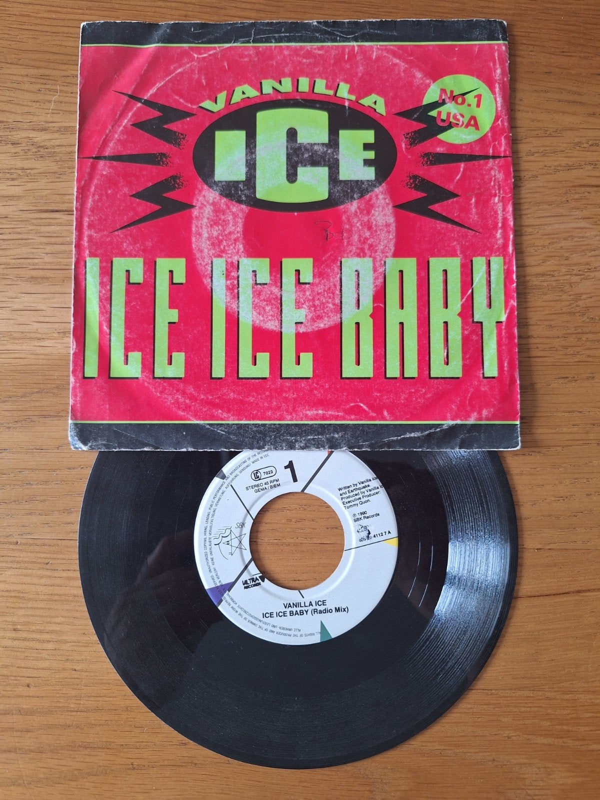 Vanilla Ice - Ice Ice Baby (Single), Gebruikt, Fotohoes, 7 inch, Ophalen of Verzenden