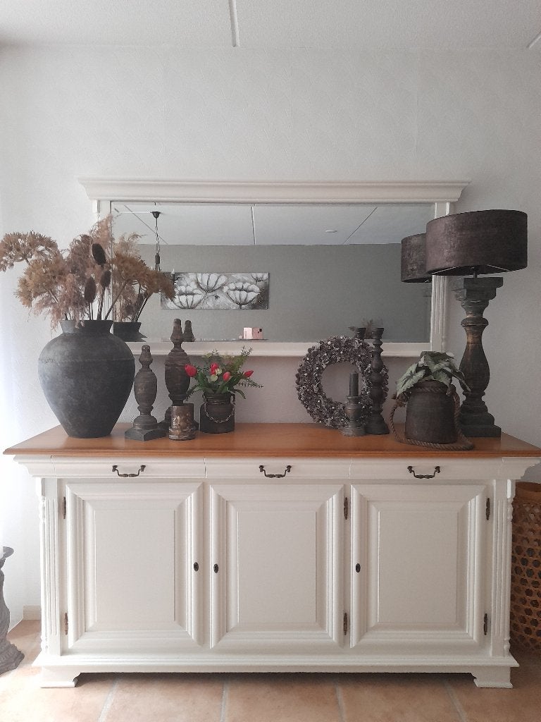 dressoir met spiegel, Huis en Inrichting, Kasten | Dressoirs, Ophalen, Gebruikt, Met deur(en), Klassiek