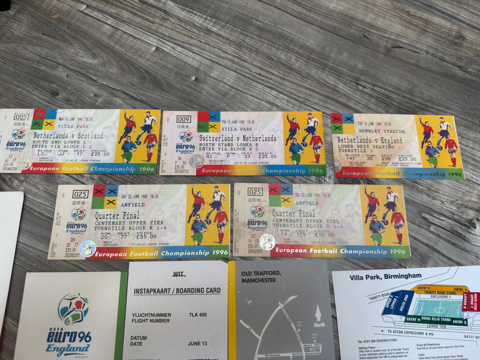 Euro96 EK 1996 tickets en extra's, Ophalen of Verzenden, Zo goed als nieuw, Buitenlandse clubs