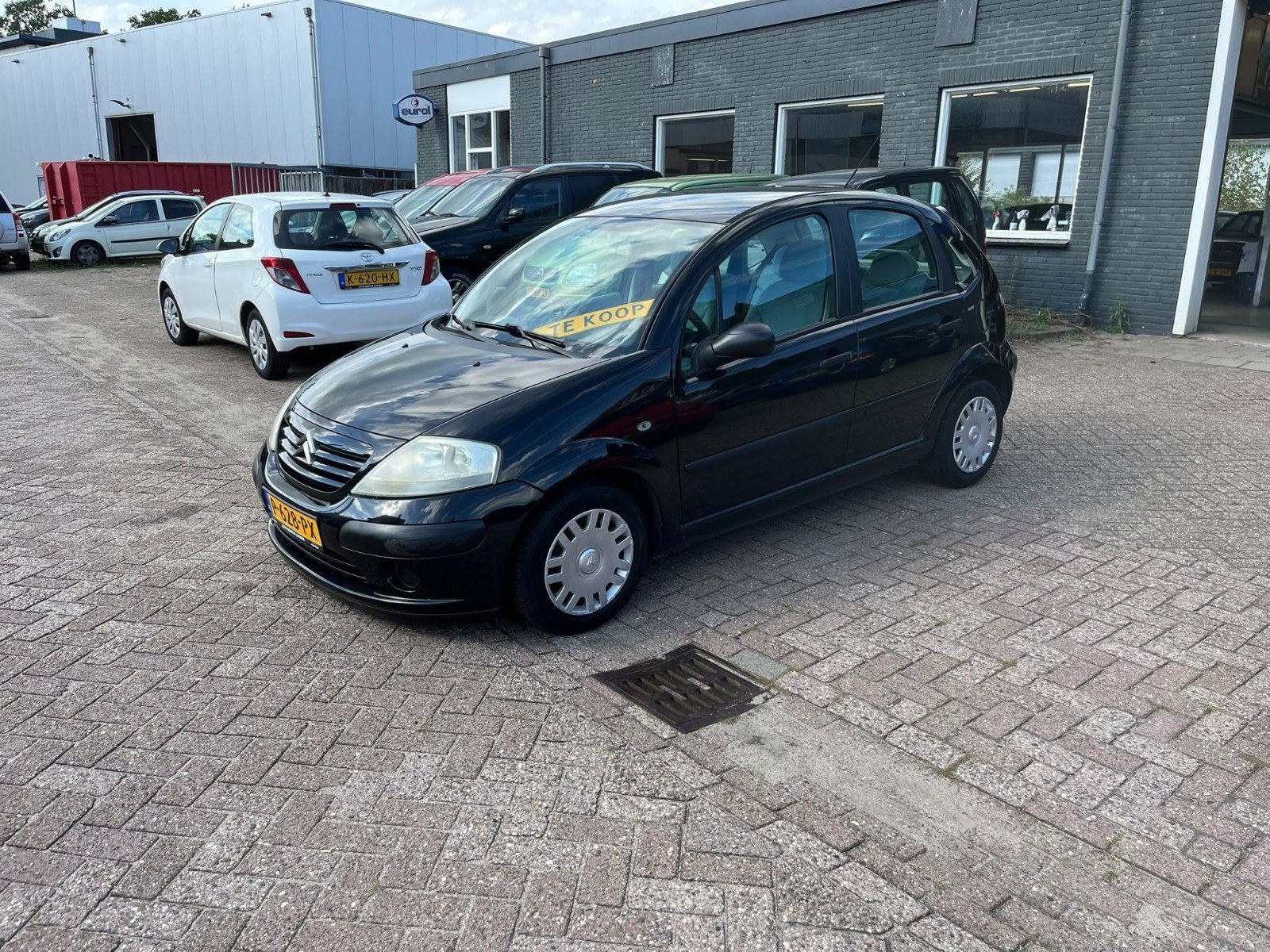 Citroën C3 1.1 2003 Zwart Airco APK, Metallic lak, 40 €/maand, Zwart, Bedrijf