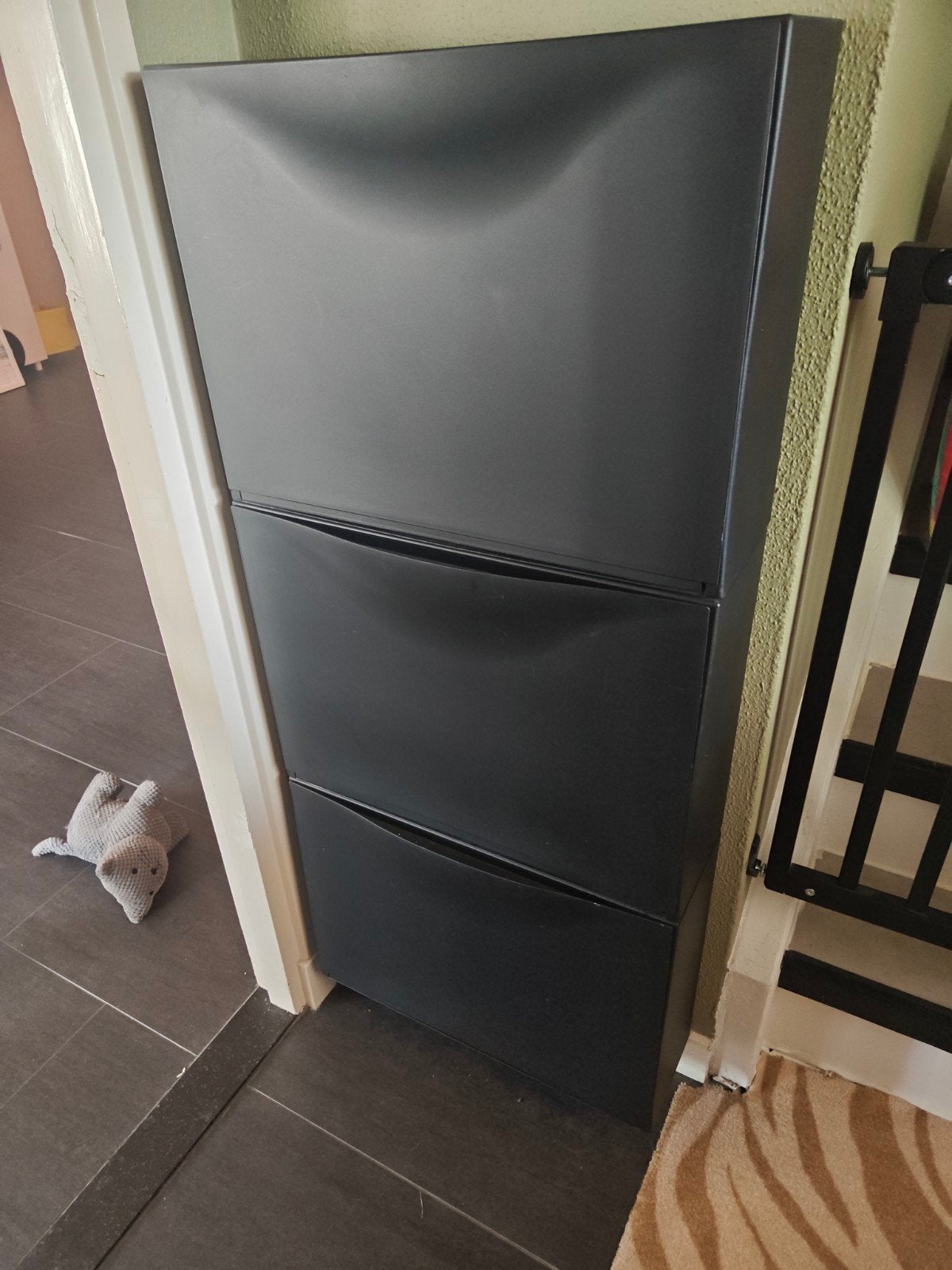 IKEA TRONES schoenenkast - 3 stuks, zwart, Huis en Inrichting, Ophalen, Zo goed als nieuw, Modern, minimalistisch