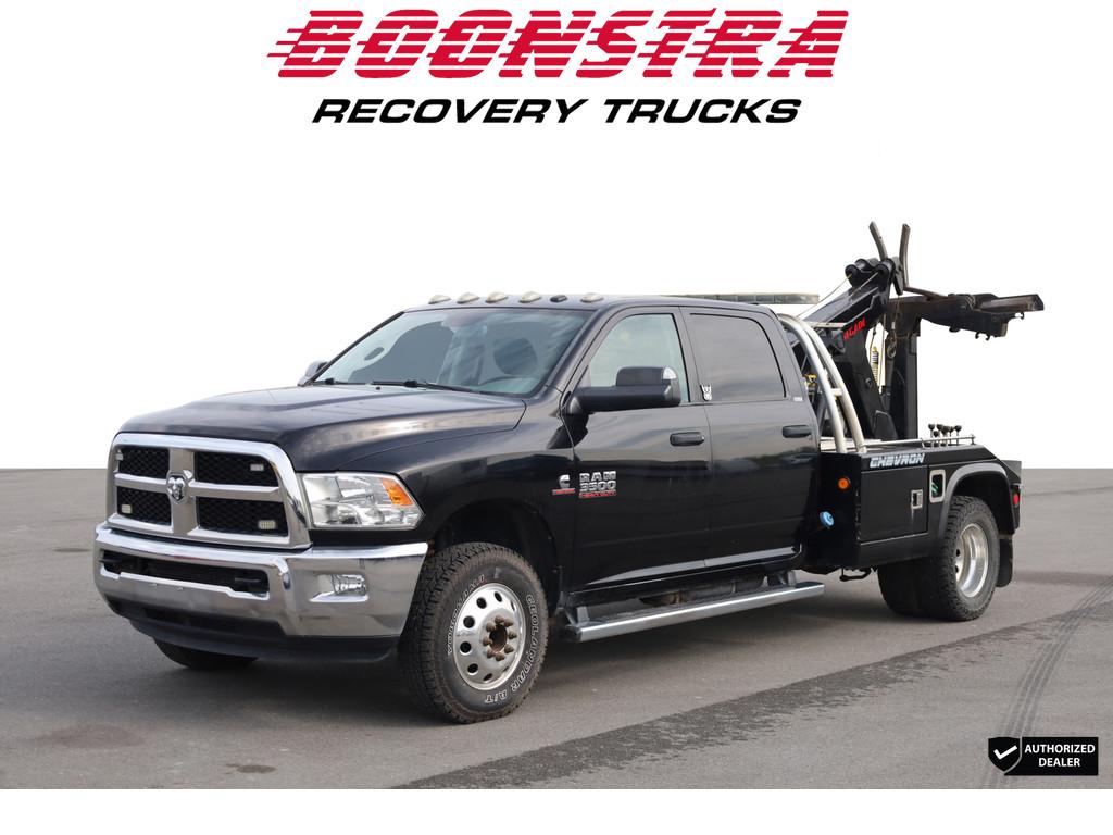 Dodge RAM 3500 6.7 Cummins Wrecker Chevron 408T 2X Winch SHZ, Auto's, Vrachtwagens, Multifunctioneel stuurwiel, Euro 6, Zwart
