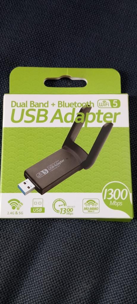 Dual Band WiFi Usb Adapter met Bluetooth, Computers en Software, USB Sticks, Ophalen of Verzenden, Zo goed als nieuw