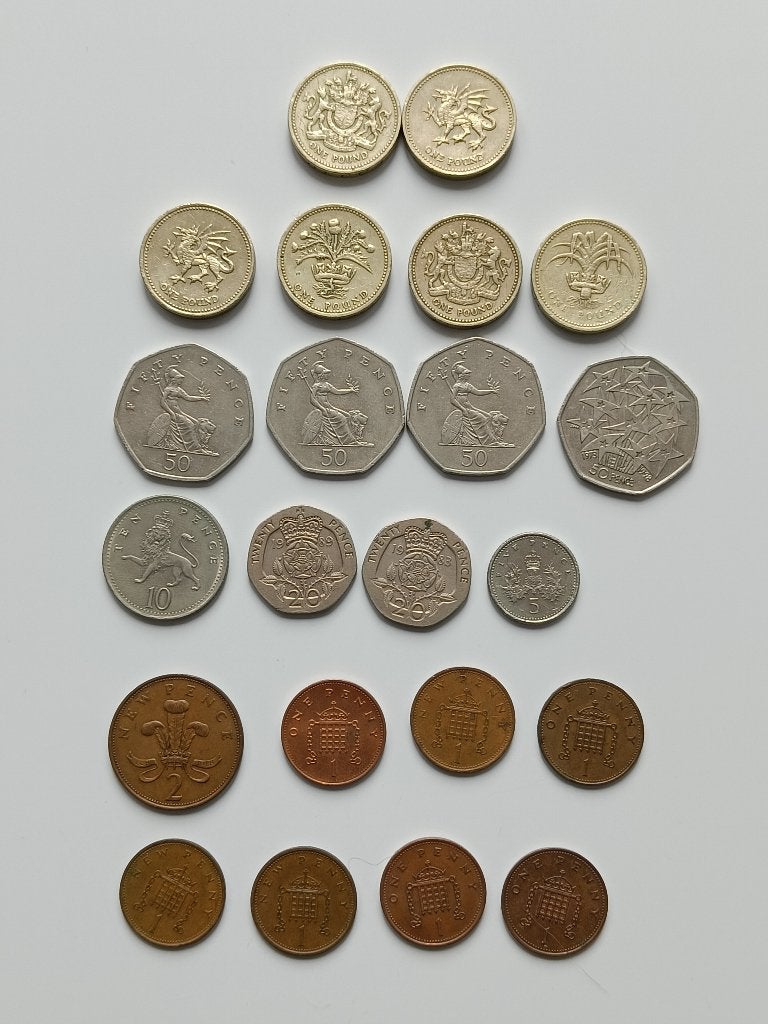 Munten Verenigd Koninkrijk, Postzegels en Munten, Munten | Europa | Niet-Euromunten, Ophalen of Verzenden, Overige landen, Losse munt