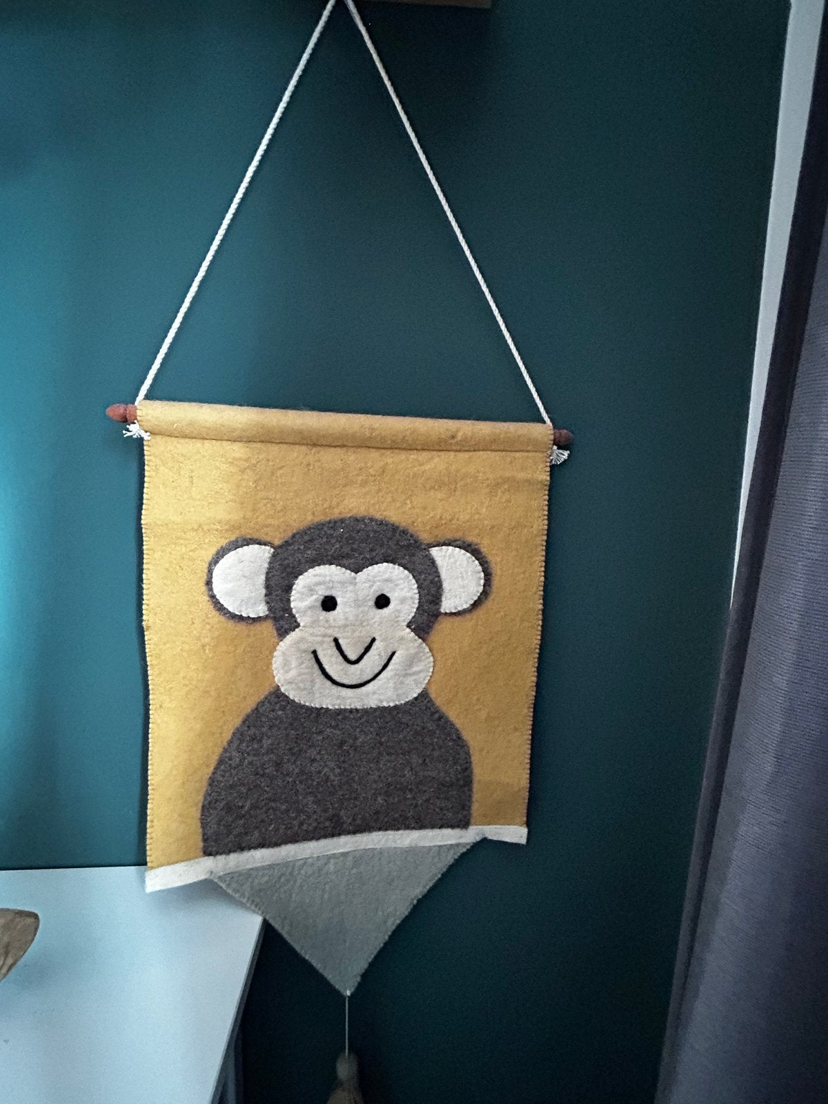 Kidsdepot Moos Muurhanger Aap - Vrolijke Wanddecoratie, Ophalen, Overige merken, Geel, Nieuw