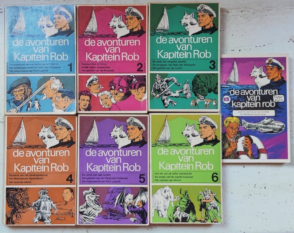 7 x De Avonturen van Kapitein Rob  1969  Skarabee serie, Meerdere stripboeken, Ophalen of Verzenden, Gelezen