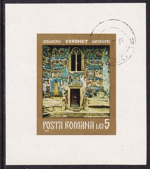 B268 - Roemenië Michel blok 92 gestempeld , Fresco, Verzenden, Overige landen, Gestempeld