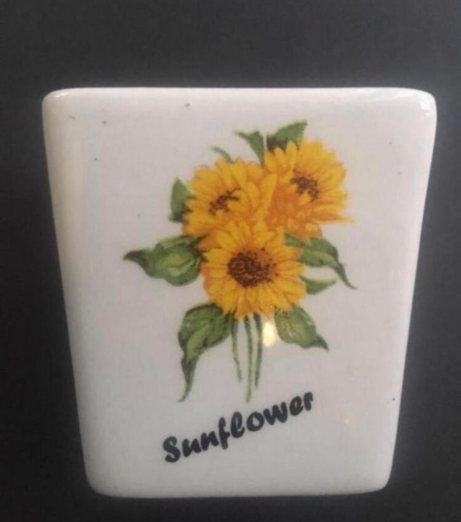 Vintage gele andere keramische bloempotten uniek, Binnen, Ophalen of Verzenden, Zo goed als nieuw, Terracotta