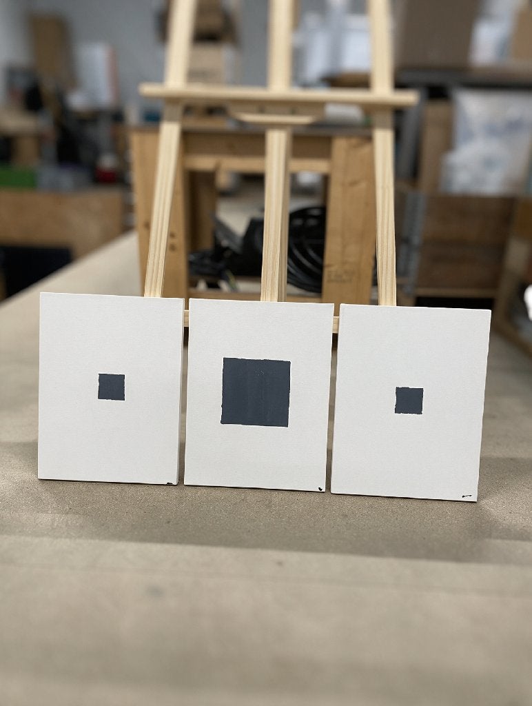 Max Arndt – Minimal Squares – handgeschilderd schilderij, Antiek en Kunst, Ophalen