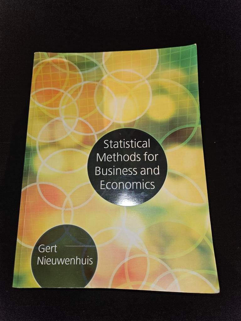 Statistical Methods for Business and Economics, Boeken, Gert Nieuwenhuis, Ophalen of Verzenden, Beta, WO