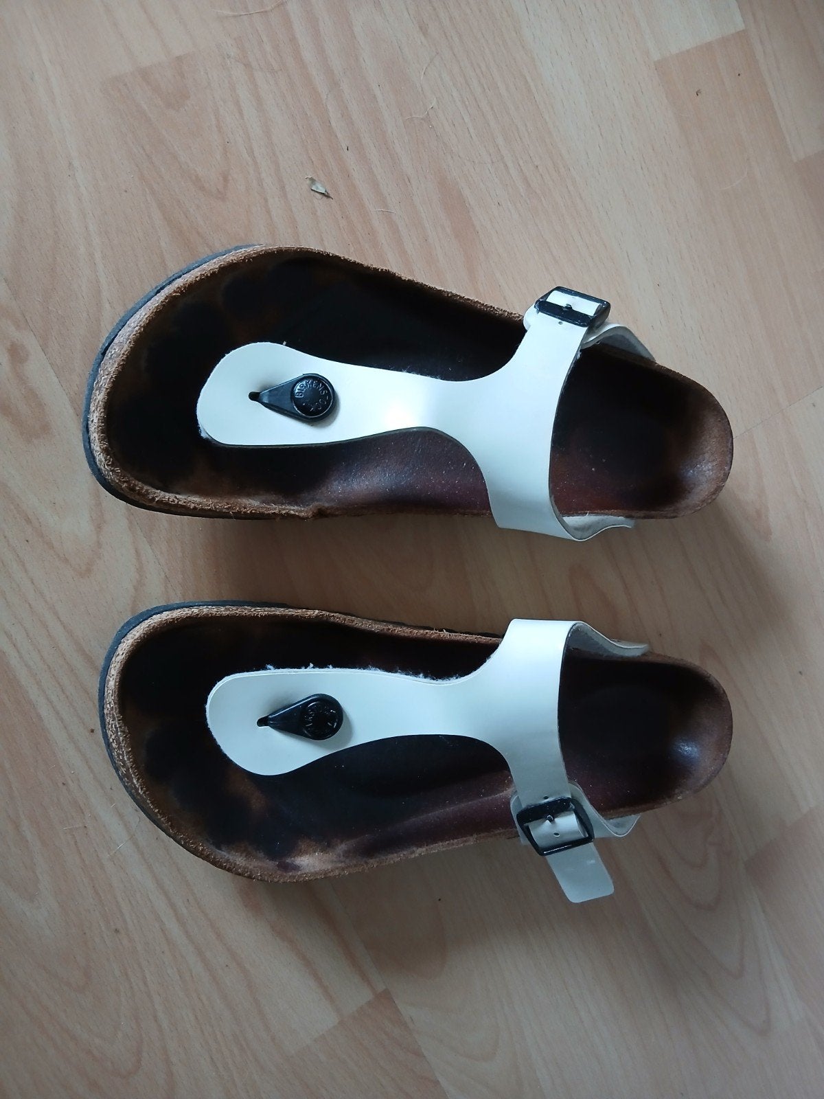 Witte Birkenstock Gizeh - Gedragen, maat 39, Kleding | Dames, Schoenen, Wit, Gedragen, Birkenstock, Sandalen of Muiltjes