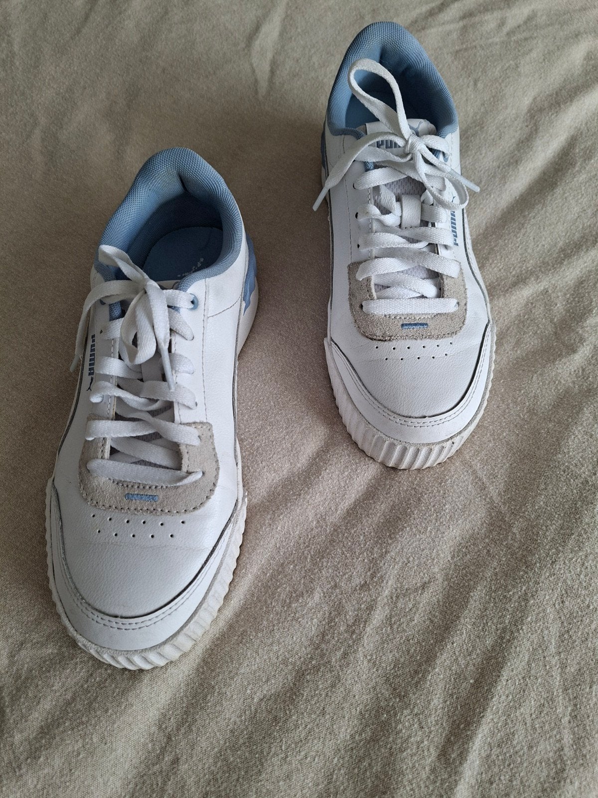Puma  blauw/  wit mt 40, Ophalen of Verzenden, Zo goed als nieuw, Blauw, Sneakers of Gympen