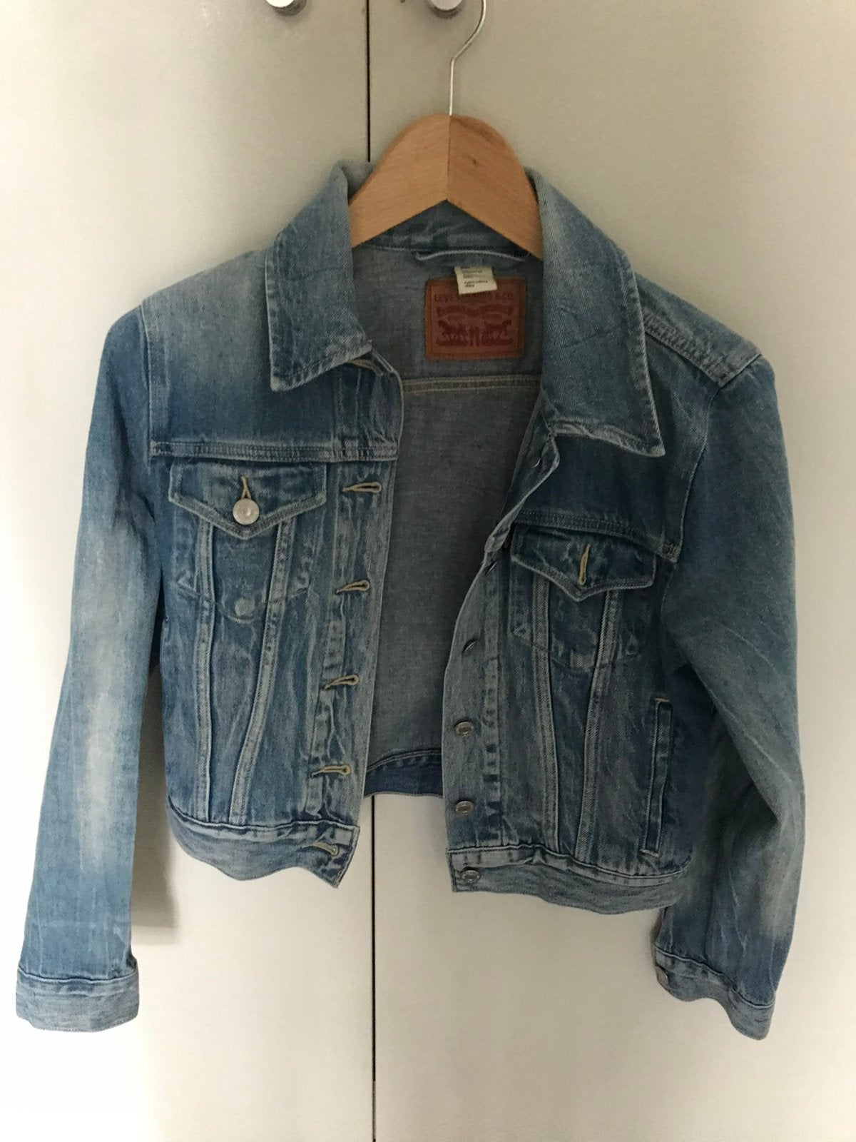 Levi’s dames spijker jack S, Ophalen of Verzenden, Zo goed als nieuw, Blauw