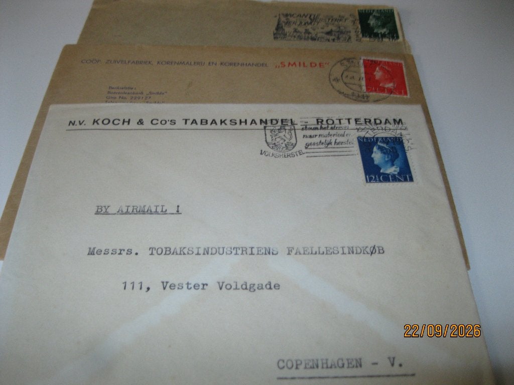 Poststukken met zegels Wilhelmina, Ophalen of Verzenden, Overige typen