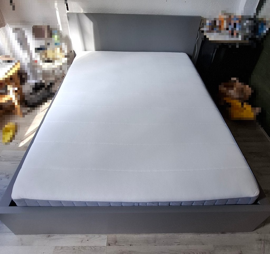 IKEA MALM bed 160200 cm + VESTERÖY mattress with 2 drawers, Ophalen, Tweepersoons, Zo goed als nieuw, 200 cm