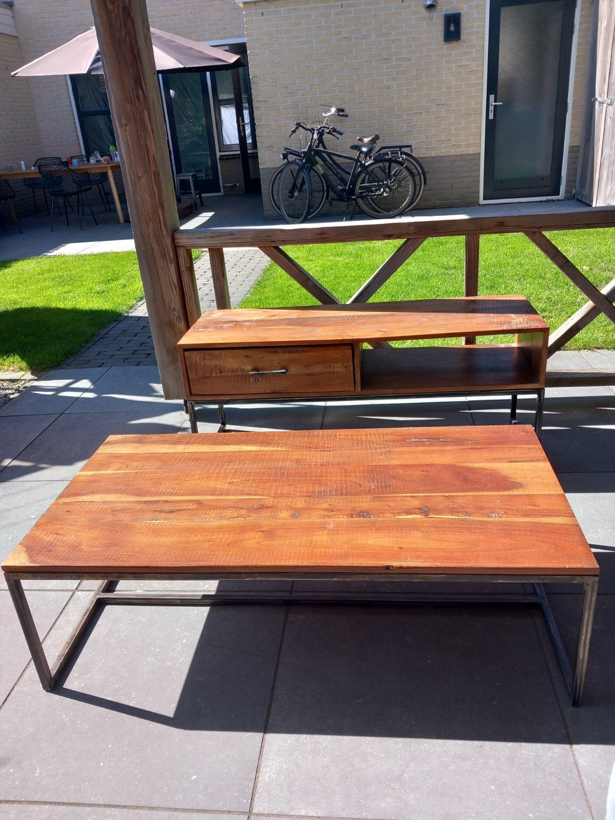 Salontafel en tv-kast, Ophalen, Hout