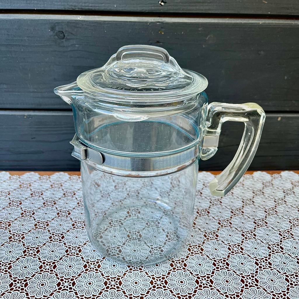 Grote vintage Pyrex glazen kan, Ophalen