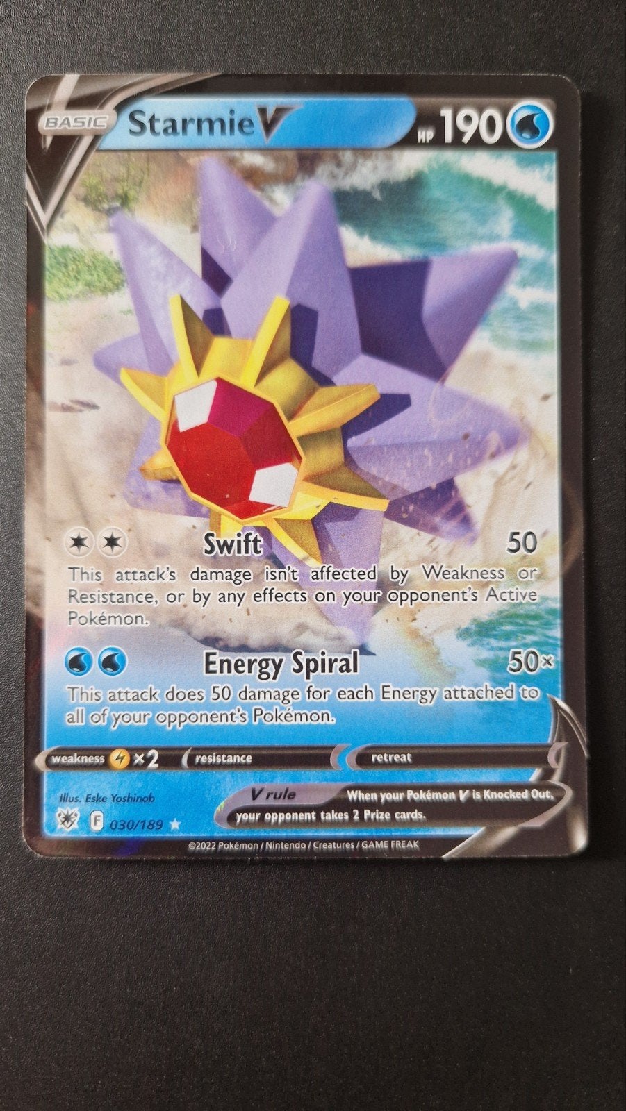 Starmie V 030/189 Sword&Shield Astral Radiance Pokemon, Hobby en Vrije tijd, Ophalen of Verzenden, Nieuw, Losse kaart