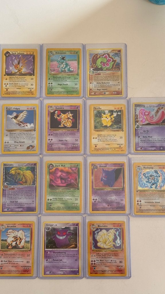 Oude Pokemon Kaarten te koop. Individueel., Ophalen of Verzenden, Zo goed als nieuw, Meerdere kaarten, Foil