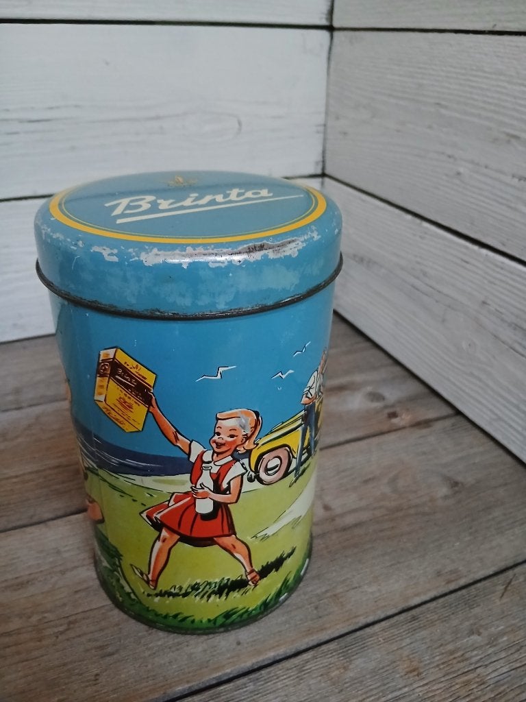 Vintage jaren ’60 Brinta opbergblik., Gebruikt, Brinta, Overige typen, Onbekend