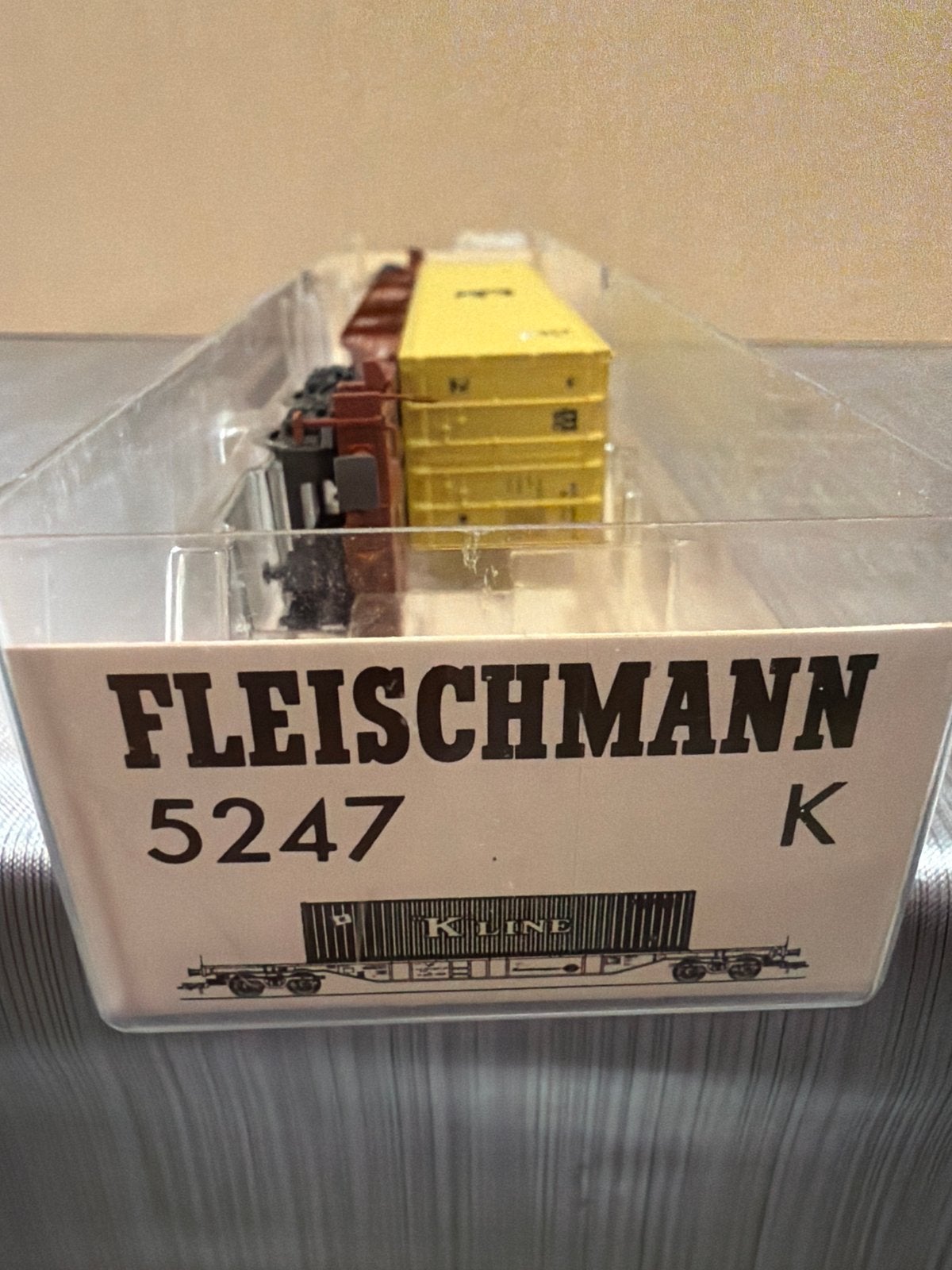 Fleischmann H0 5247 K DB Containerwagen met MSC Container, Hobby en Vrije tijd, Gelijkstroom, Fleischmann, Wagon, Ophalen of Verzenden