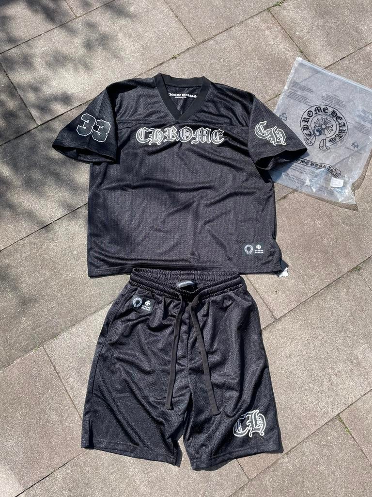 Chrome hearts mesh set, Ophalen of Verzenden, Zo goed als nieuw, Maat 46 (S) of kleiner, Zwart