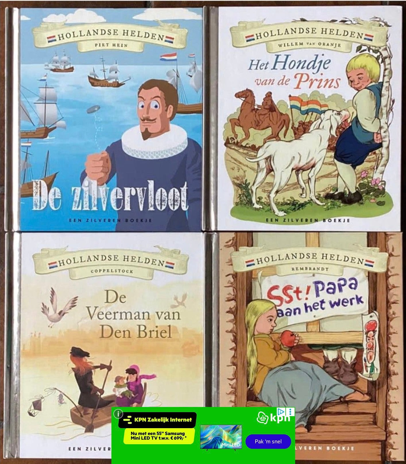 Zilveren boekjes Hollandse Helden 2,50 euro per boekje, Boeken, Ophalen of Verzenden, Zo goed als nieuw, Non-fictie