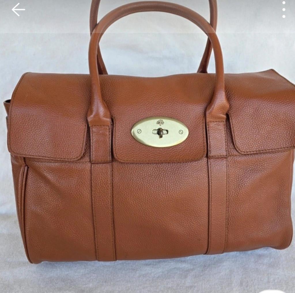 Prachtige leer cognac camel bruin leer bayswater handtas, Sieraden, Tassen en Uiterlijk, Tassen | Damestassen, Ophalen of Verzenden