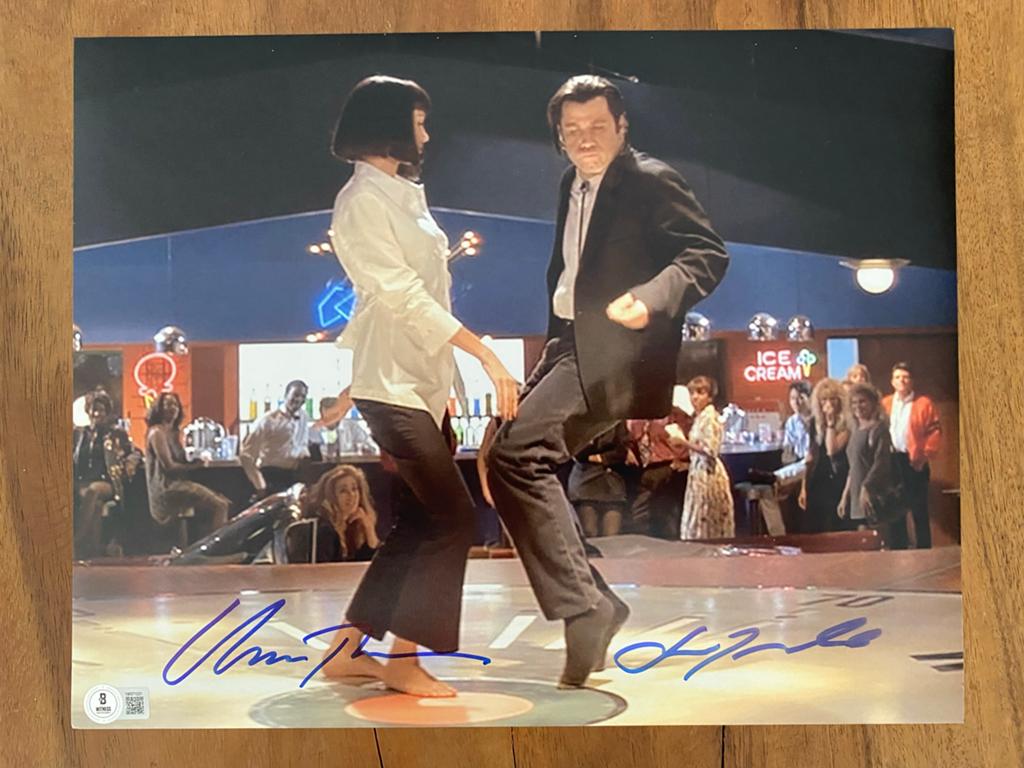 Pulp Fiction gesigneerde foto Uma Thurman & John Travolta, Verzamelen, Film en Tv, Nieuw, Film, Foto of Kaart, Ophalen of Verzenden